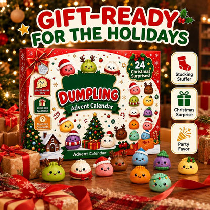 2026 Christmas Advent Calendar - 24 Surprise Kawaii Mini Food Squeeze Toys, Cute Soft Sensory Figures, Stress Relief Holiday Countdown Gift